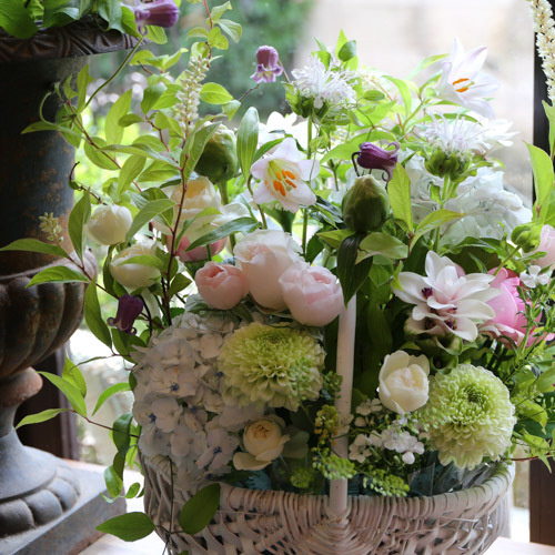 バスケットアレンジの写真