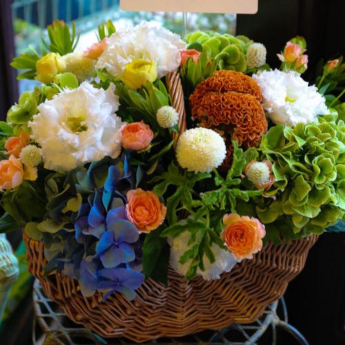 バスケットアレンジの写真