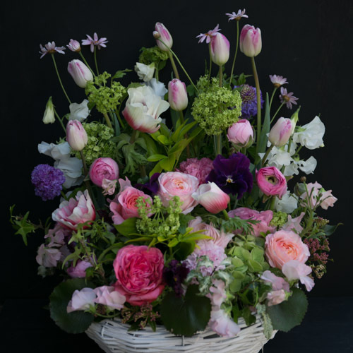 バスケットアレンジの写真