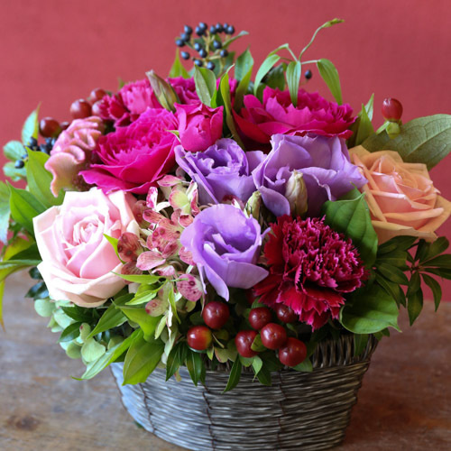 バスケットアレンジの写真