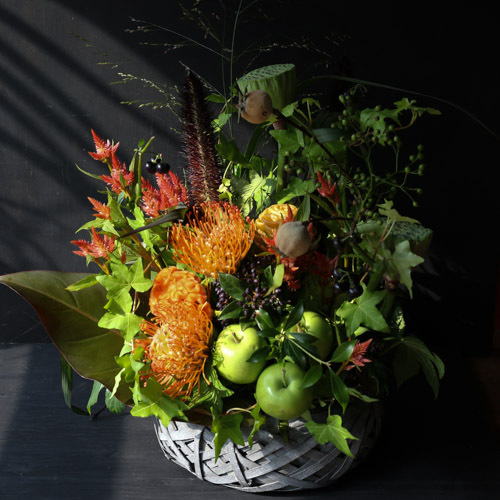 バスケットアレンジの写真