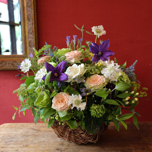 バスケットアレンジの写真