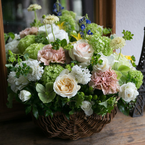 バスケットアレンジの写真