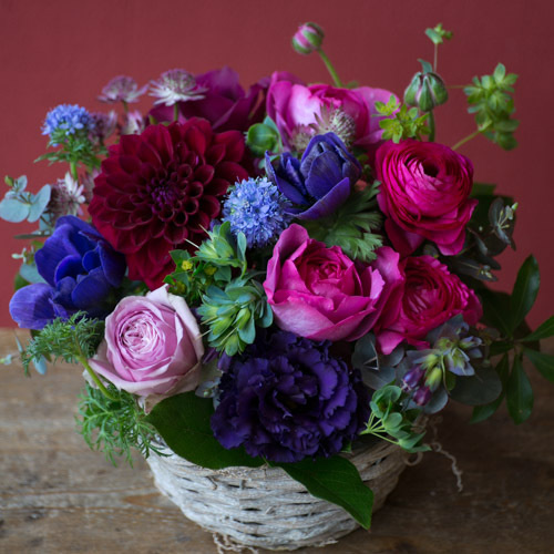 バスケットアレンジの写真