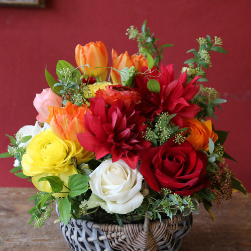 バスケットアレンジの写真