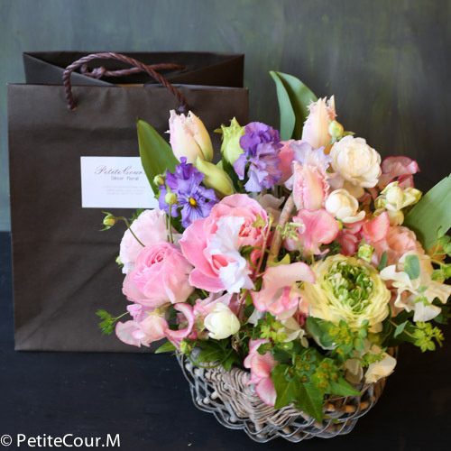 バスケットアレンジの写真