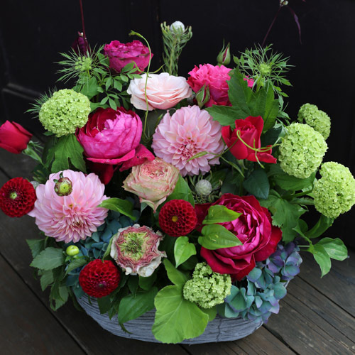 バスケットアレンジの写真