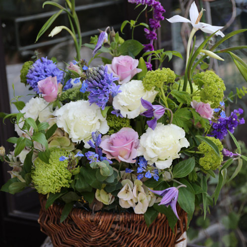 バスケットアレンジの写真