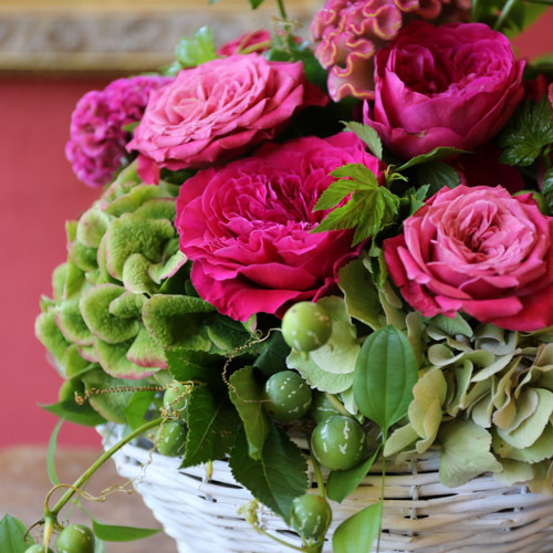 バスケットアレンジの写真