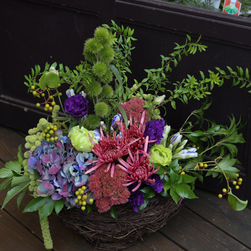 バスケットアレンジの写真