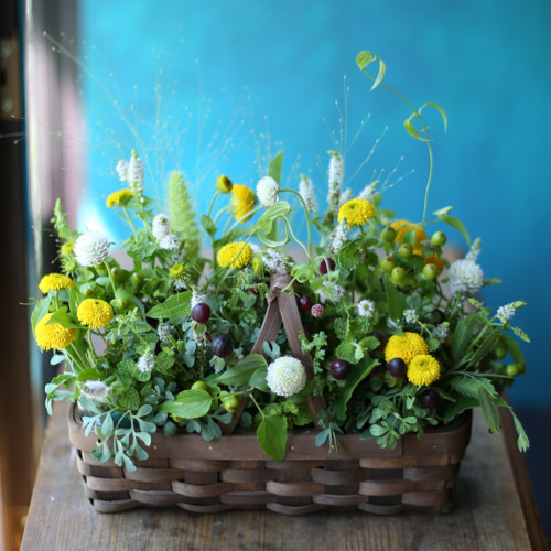 バスケットアレンジの写真