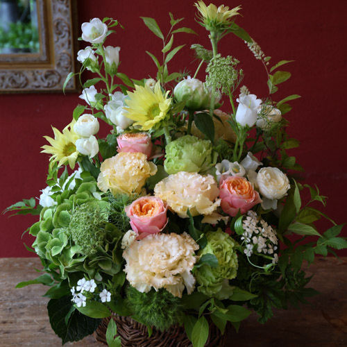 バスケットアレンジの写真