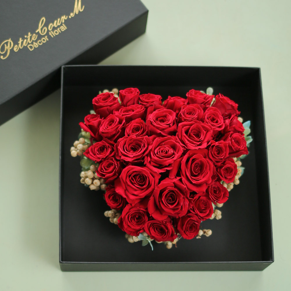 フラワーボックスのリース型写真