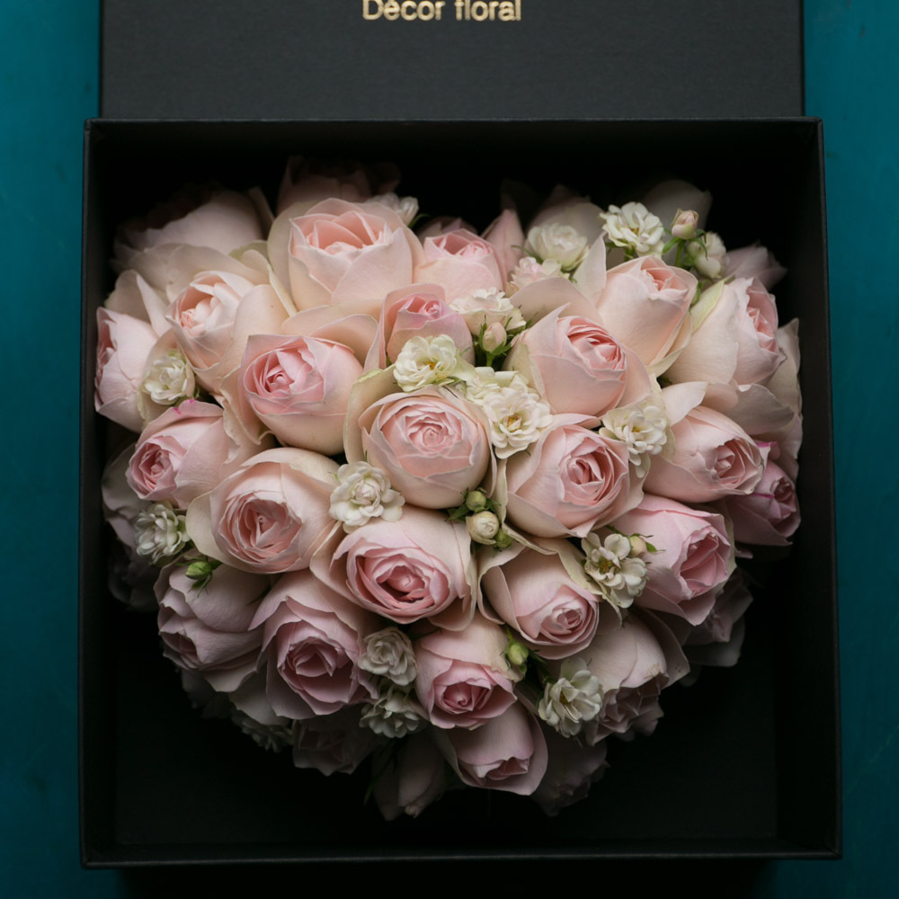 フラワーボックスのハート形写真