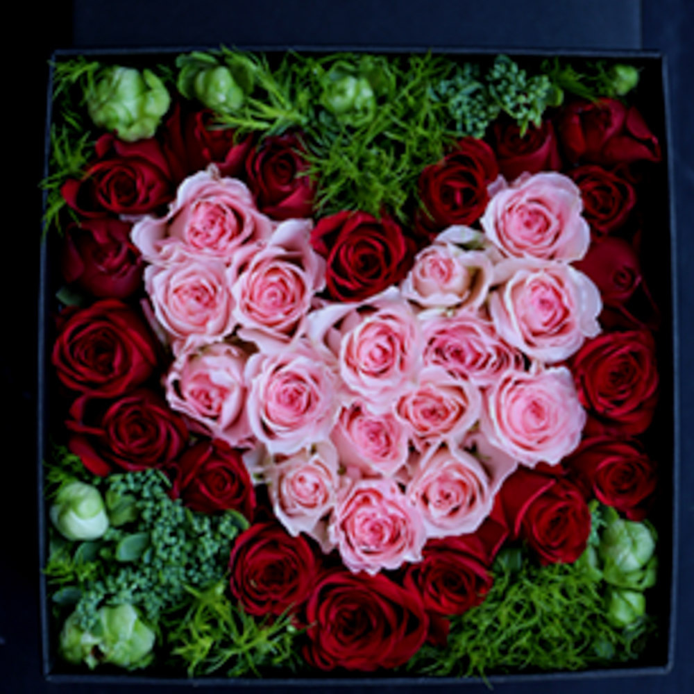 ハートートボックスフラワーの写真