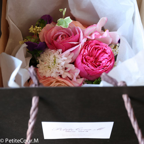 フラワーボックスのラッピング写真