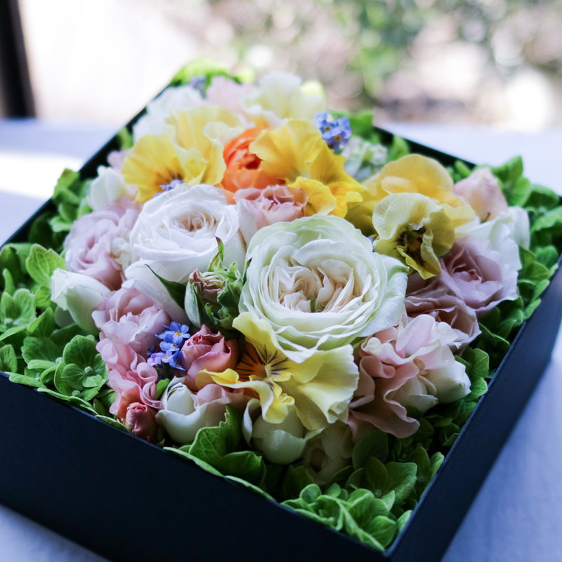 フラワーボックスのハート形写真