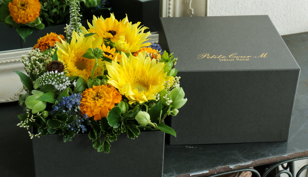 フラワーボックスの季節の花写真ヒマワリNo２