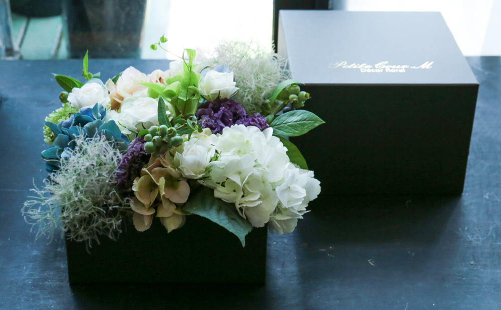 フラワーボックスの季節の花写真アジサイNo２